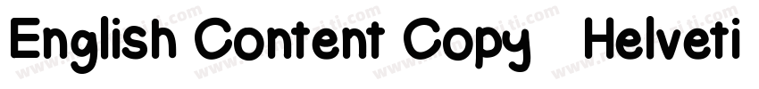 English Content Copy   Helvetica Re字体转换